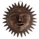 Brass Tribal Sun Face Wall Hanging