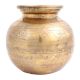 Brass Holy Pot With Needle Work Engraved God Design