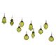 Olive Green Combo Glass Tiny Christmas Hanging Set of 25