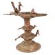 Traditional Peacock Oil lamp Dhokra Metal Tribal Art