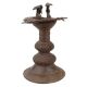 Brass Oil Lamp Diya Stand With Twin Peacock Figurines