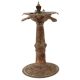 Dhokra Brass Work Oil Lamp With Peacock Carving