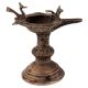 Brass Dhokra Oil Lamp With Three Peacock Figurines