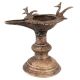 Brass Dhokra Oil Lamp With Three Peacock Figurines