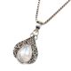 Teardrop Moonstone Embedded 92.5 Sterling Silver Pendant Jewelry
