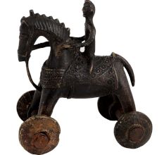 Brass Rider On Horse Temple Toy Home Decoration