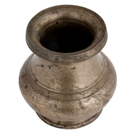 Brass Water Pot Round Base WIth Thick Rim