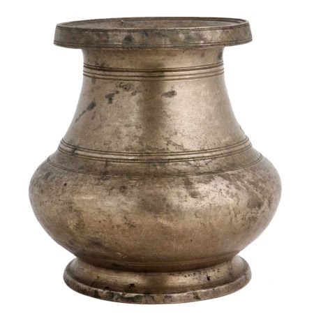 Brass Water Pot Round Base WIth Thick Rim