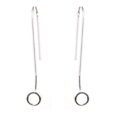 92.5 Sterling Silver Dangler Hoop Weatern Earrings