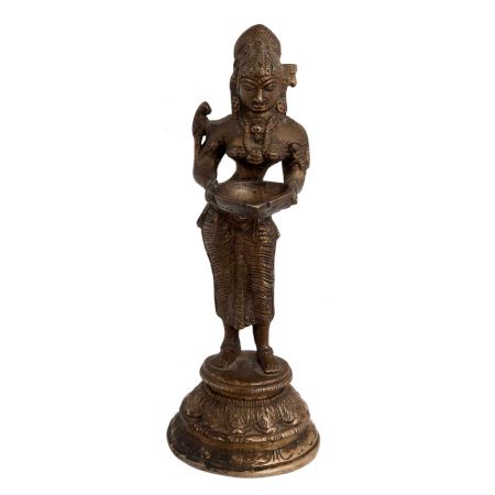 Brass Deep Laxmi Statue For Worship Or Decoration
