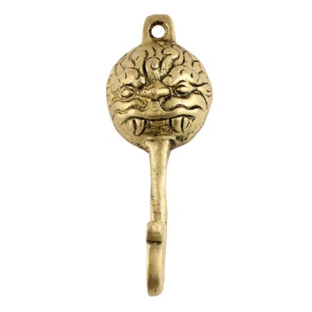 Brass Devil Head Engraved Single Wall Hook
