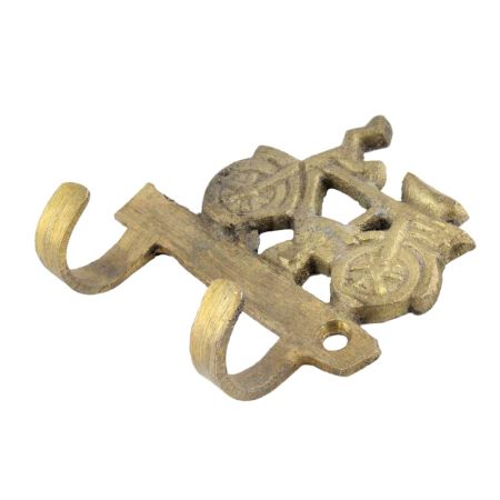 Brass Cycle Twin Wall Hooks