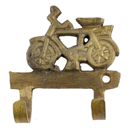 Brass Cycle Twin Wall Hooks