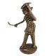 Brass Tribal lady with Grass Cutter In Hand Statue