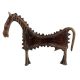 Brass Elongated Horse Tribal Statue