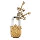 Brass Door Padlock Goddess Saraswati Sculpture