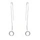 92.5 Sterling Silver Dangler Hoop Weatern Earrings
