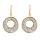 92.5 Sterling Silver Circle Earrings Pave Snakeskin Drop Earrings