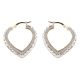 92.5 Sterling Silver Open Heart Hoop Earrings