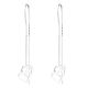 Dancing Hearts 92.5 Sterling Silver Chain Dangle Earrings