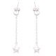 Fashion 92.5 Sterling Silver Star Earrings Long Chain hanging Earring