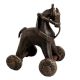 Brass Horse With Wheels Traditional Temple Toy