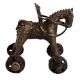 Indian Brass Horse Temple Toy On Wheels
