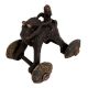 Brass Horse Temple Toy With Rider On Wheels
