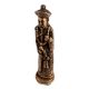 Brass Chinese King Standing With Sword Statue