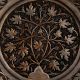 Copper Chiseled with Floral Leafy Designs Wall Hanging plate