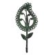 Tribal Brass Parsley And Leaves Single Wall Hook With Patina