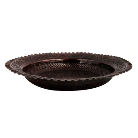 Vintage Copper Plate Engraved Floral Design