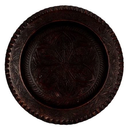 Big Flower Engraved Copper Plate Wall Hanging