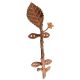 Brass Leaf Figurine Door Handle Cooper Finish