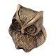 Brass Small Sitting Owl Statue Paperweight
