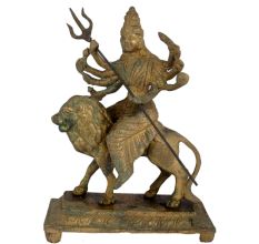 Brass Durga Maa Sherawali Statue