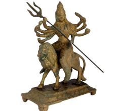 Brass Durga Maa Sherawali Statue