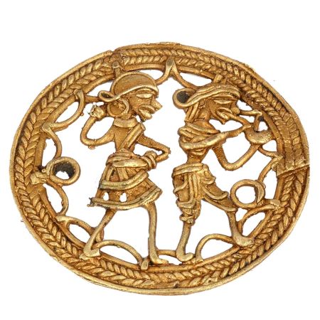 Brass Yali Face Mask Wall Hanging