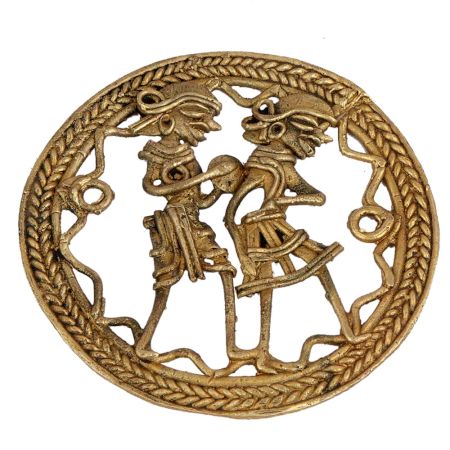 Big Leaves Engraved Copper Plate For Decoration