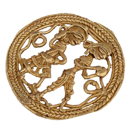 Traditional Kashmiri Copper Plate With Floral Design