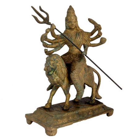 Brass Durga Maa Sherawali Statue