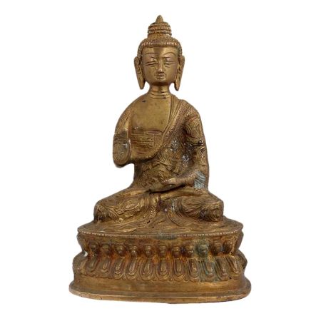 Carved Astmangal Buddhism Brass Buddha Idol