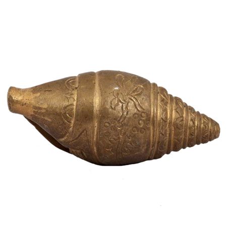 Hand Carved Brass Conch Gifting Showpiece