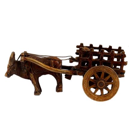 Brass Bullock Cart Decoration Showpiece