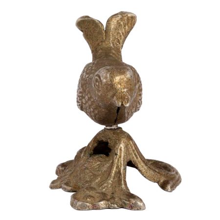 Brass Wren On A Branch Showpiece With Silver Finish