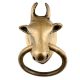 Heavy Golden Brass Bull Towel Holder Planter Holder