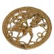 Brass Wall Art Tribal Couple Daily Activity In Round Frame