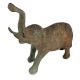 Old Brass Elephant Statue With Trunk Up