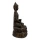 Brass Meditating Buddha Sitting On Lotus Base In Black Finish