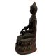 Brass Meditating Buddha Sitting On Lotus Base In Black Finish